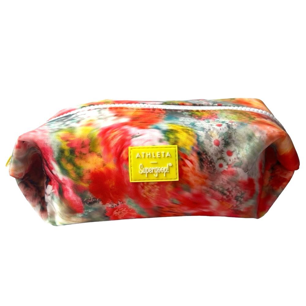 Athleta Supergoop Floral Makeup Travel Cosmetics Bag